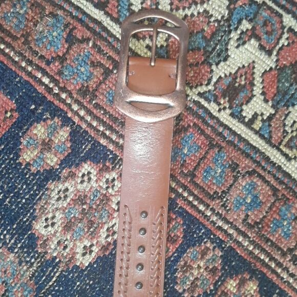 STEVE MADDEN copper buckle Studded Leather Belt Sm - Picture 3 of 9